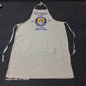 Vintage Mother Hubbard Family Flour‎ Linen Kitchen Apron